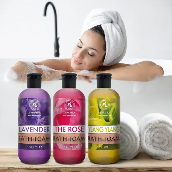 Набір пін для ванн «Ylang-ylang», «Lavender», «The Rose» 3 шт x 350 мл Ароматика