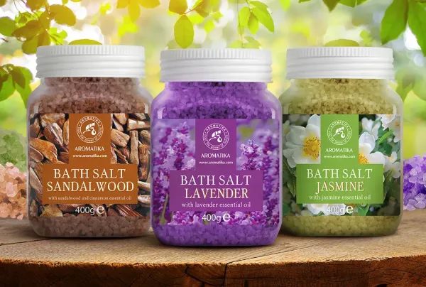 Набір солей для ванн «Сантал», «Лаванда», «Жасмин» 3 шт x 400 г Ароматика