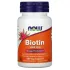 NOW Foods, Biotin, 1000 mcg, 100 vegetariánských kapslí