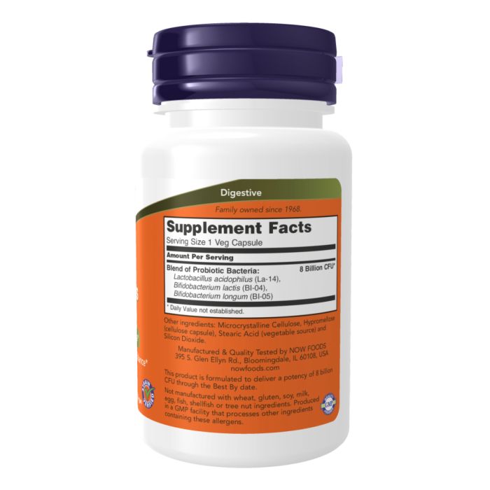 Пробіотик NOW Foods – підтримка здорової кишкової флори без глютену та лактози - 120 vcaps