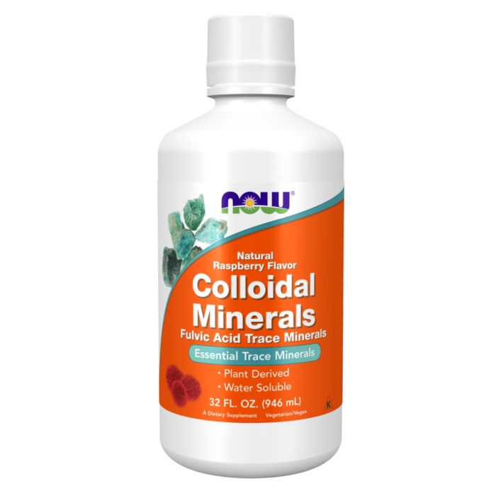 Колоїдні мікромінерали з фульвовою кислотою та смаком малини NOW® - 32oz
