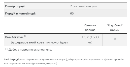 Kre-Alkalyn(R) Creatine 750 mg - 120 caps