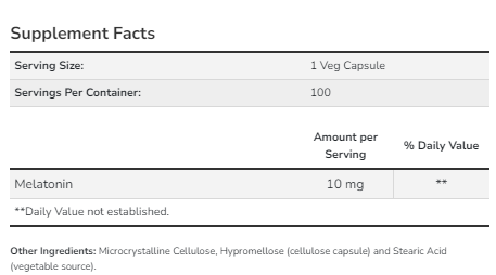 Melatonin 10 mg - 100 vcaps
