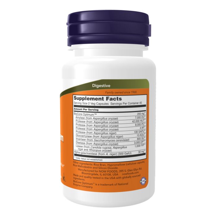 Травні ферменти NOW Optimal Digestive System – максимальне засвоєння їжі - 90 vcaps