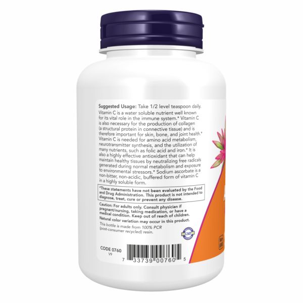 Вітаміни Now Foods Sodium Ascorbate - 227g (8oz)