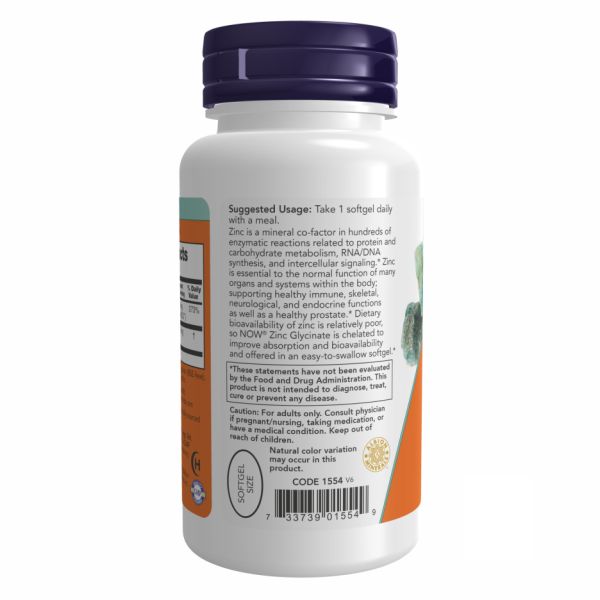 Zinc Glycinate 30mg - 120 sgels