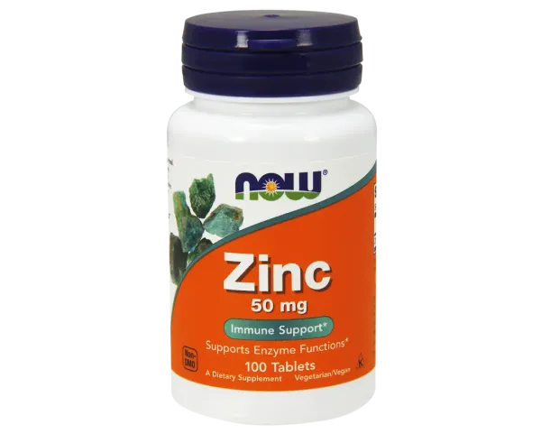 NOW Foods, цинк, 50 мг, 100 таблеток