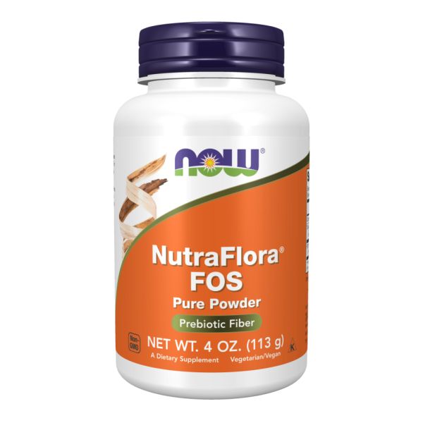 NutraFlora FOS – пребіотична клітковина для здоров’я травлення від NOW Foods - 113g