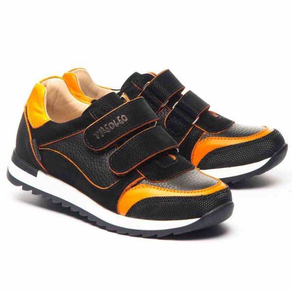 Детские ортопедические кроссовки, черный/оранжевый (арт.LEO-1335), THEO LEO (Турция) Детские ортопедические кроссовки, черный/оранжевый (арт.LEO-1335), THEO LEO (Турция)