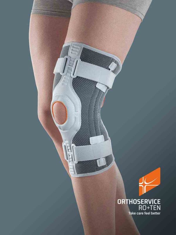 Ортез на коленный сустав Genuskill 08, со спиральными опорами и стабилизатором коленной чашечки, M33108, Orthoservice  Ортез на коленный сустав Genuskill 08, со спиральными опорами и стабилизатором коленной чашечки, M33108, Orthoservice