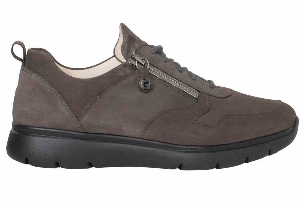 Женские полуботинки "GISI" р.4/37 (т.серый замш)