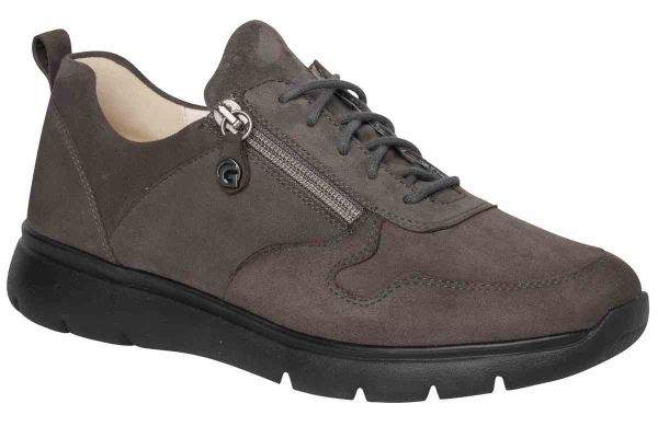 Женские полуботинки "GISI" р.4/37 (т.серый замш)