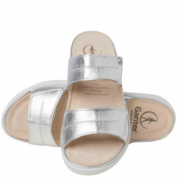 Ортопедичні шльопанці Gina, срібний (арт. 9-20 0110 7600), Ganter (Австрія)