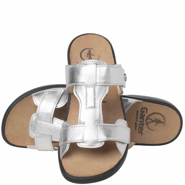 Ортопедичні шльопанці Sonnika, срібний/перламутр (арт.9-20 2840 7600), Ganter (Австрія)