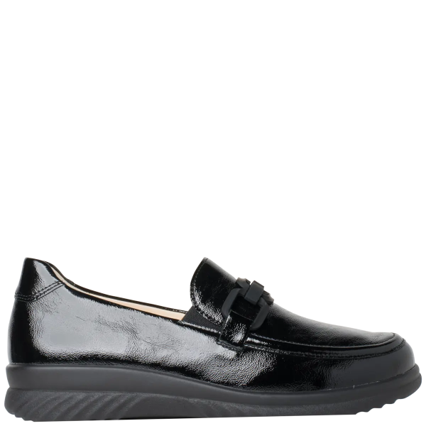 Ортопедические женские туфли Heike, черный лак (арт.8-20 4534 0100), Ganter (Австрия)