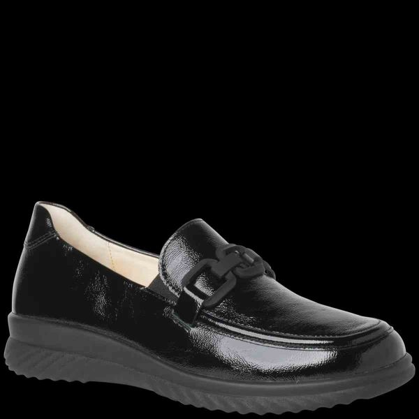 Ортопедические женские туфли Heike, черный лак (арт.8-20 4534 0100), Ganter (Австрия)