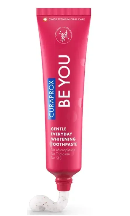Осветительная зубная паста Curaprox Be You Purple, пурпурного цвета, 60 мл., RDA - 50 Вкус: Джин-Тоник & Хурма