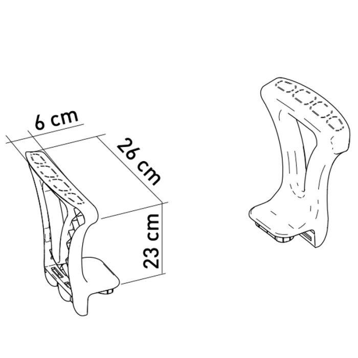 Подлокотники съемные пластиковые KING-A-00 (для KING-SS1-00, KING-CMD-00)