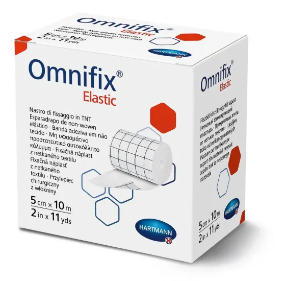 Пластырь эластичный фиксирующий на нетканой основе Omnifix® Elastic / Омнификс Эластик 5см х 10м 1шт