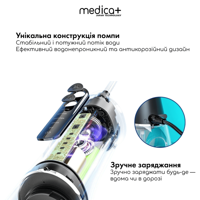Портативний іригатор Medica+ WaterPuls 8.0 Black