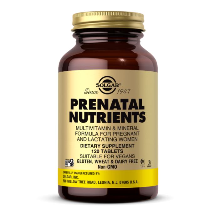 Solgar, поживні речовини для вагітних, Prenatal Nutrients - 120 tabs