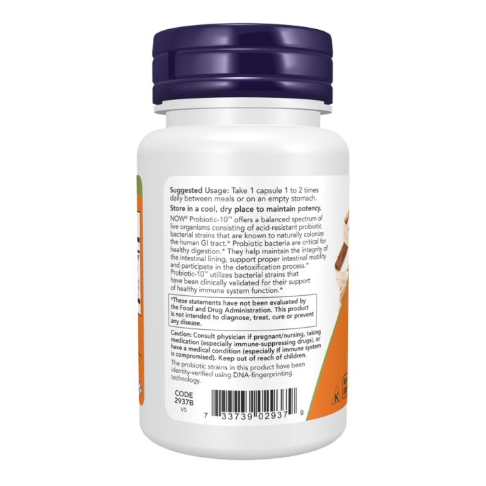 Probiotic-10™ 25 Billion NOW — Комплексна підтримка здоров’я кишківника та імунної системи - 100 vcaps