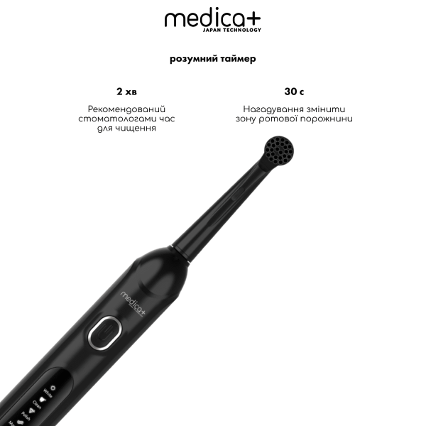 Роторная электрическая зубная щетка Medica+ ProBrush XO Сarbon (Black)