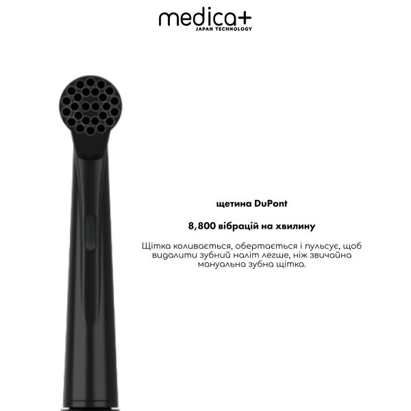 Роторная электрическая зубная щетка Medica+ ProBrush XO Сarbon (Black)