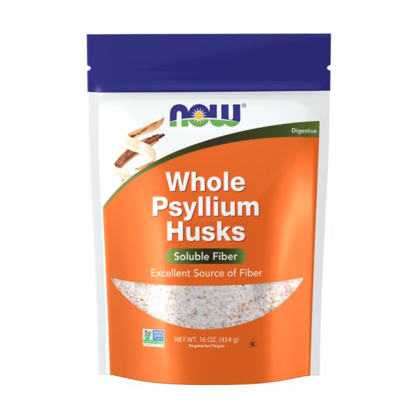Psyllium Husks Whole NOW — Натуральна клітковина для травлення та здоров’я серця - 454g Psyllium Husks Whole NOW — Натуральна клітковина для травлення та здоров’я серця - 454g