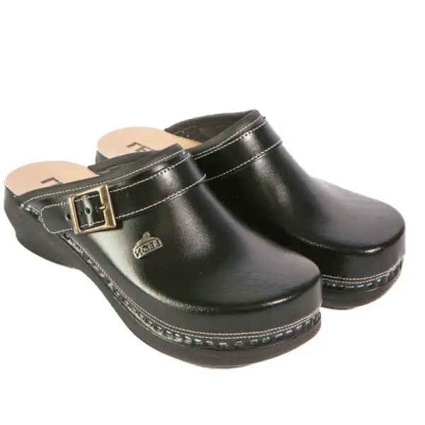 Жіноче Сабо Leon Чорний PU101 ортопедія