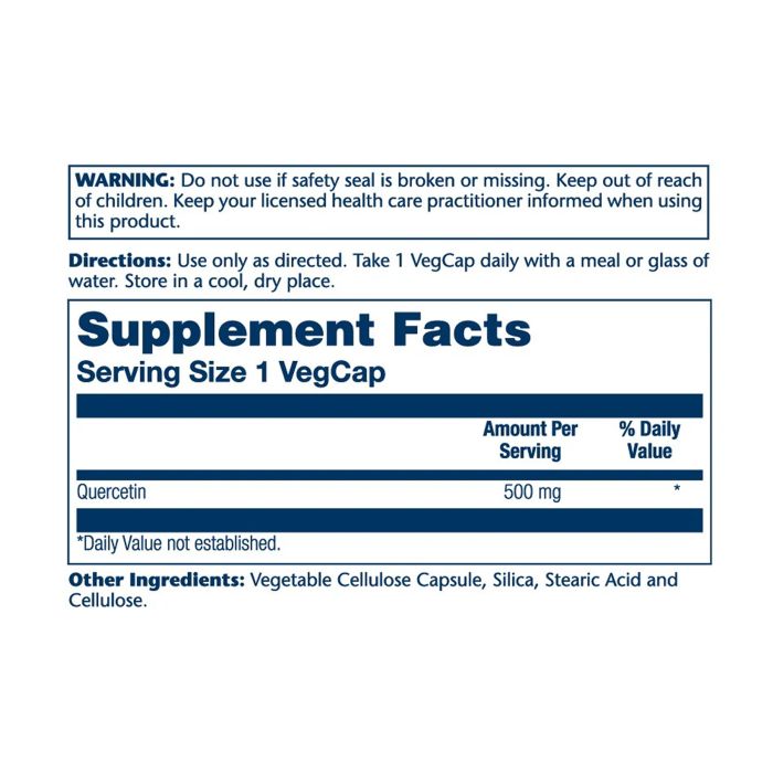 Quercetin 500mg - 90 vcaps (Пошкоджена етикетка)