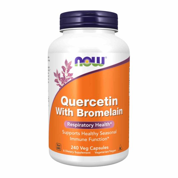 NOW® Quercetin with Bromelain – захист для дихальної системи та сезонного імунітету - 240 vcaps NOW® Quercetin with Bromelain – захист для дихальної системи та сезонного імунітету - 240 vcaps