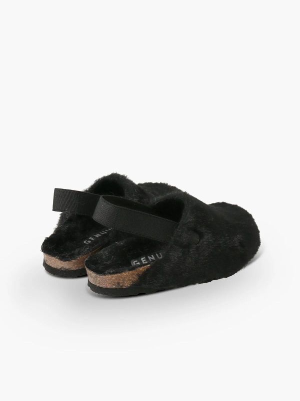 Сабо ортопедические детские Kami, черный/мех, G105318, TM Genuins (Испания)