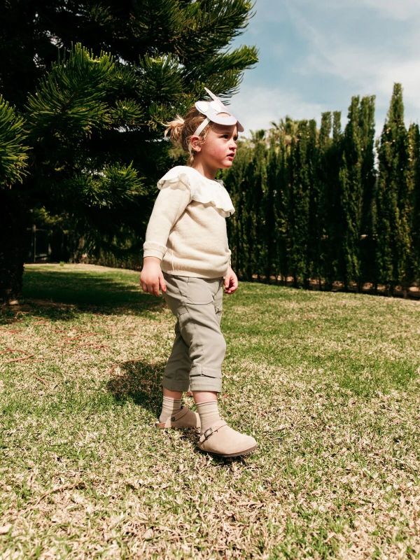 Сабо ортопедические детские Shetland, бежевый/велюр, G105935, TM Genuins (Испания)