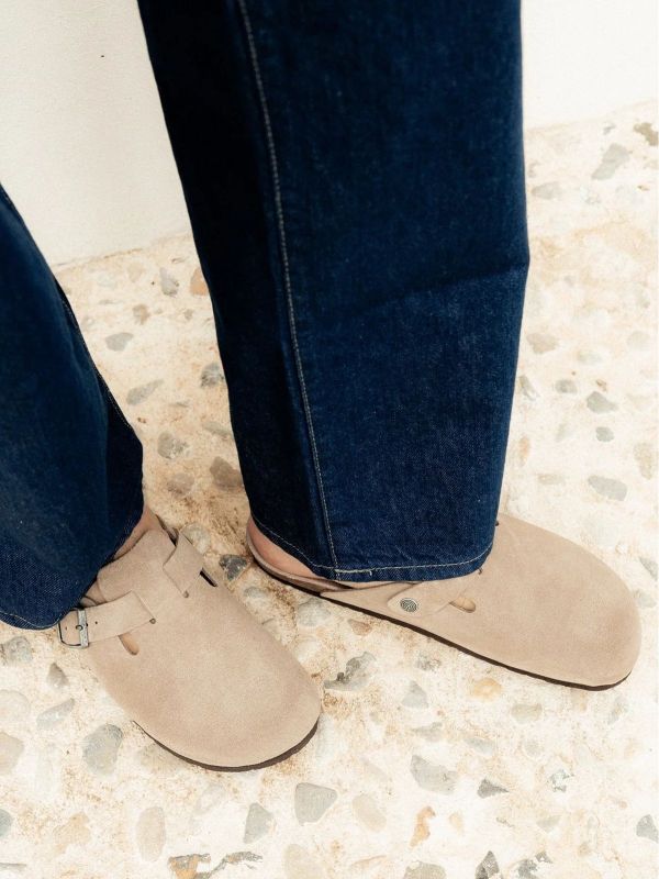 Сабо ортопедические Riva, бежевый велюр, unisex, G105495, TM Genuins (Испания)