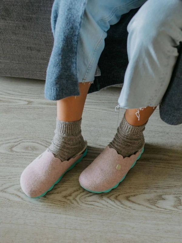Сабо жіночі ортопедичні Candy, рожевий/хутро, G105492, TM Genuins (Іспанія)