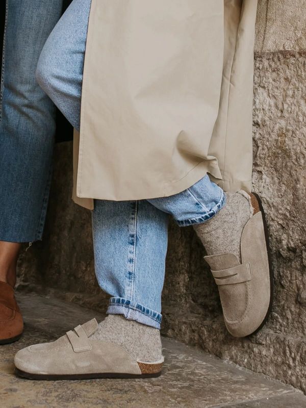 Сабо женские ортопедические Lois, бежевый, мех, G106585, TM Genuins (Испания)