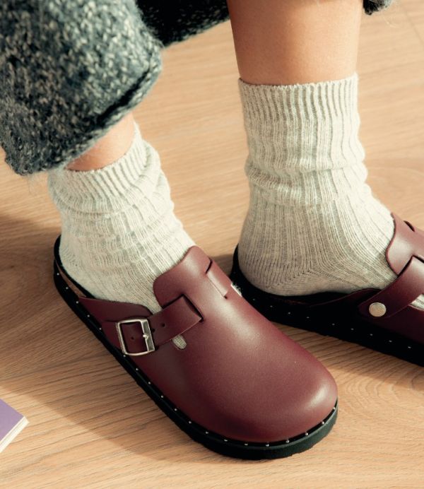 Сабо женские ортопедические Riva Vegan, бордовый, G106639, TM Genuins (Испания)