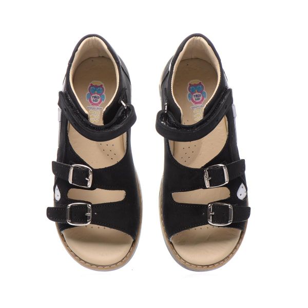 Сандалии ортопедические, черные, The Leo 0073 