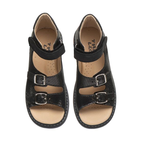 Сандалі ортопедичні для дівчинки, антрацит (арт.LEO-S687 ANT), Theo Leo (Туреччина)