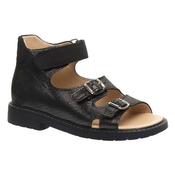 Сандалі ортопедичні для дівчинки, антрацит (арт.LEO-S687 ANT), Theo Leo (Туреччина)