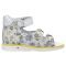 Сандалі ортопедичні для дівчинки, білий/мікс/жовтий (арт.LEO-S687 WH), Theo Leo (Туреччина)