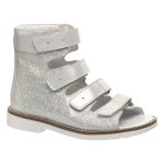 Сандалі ортопедичні для дівчинки, білий/срібний (арт.LEO-2213 WH-SIL), Theo Leo (Туреччина)