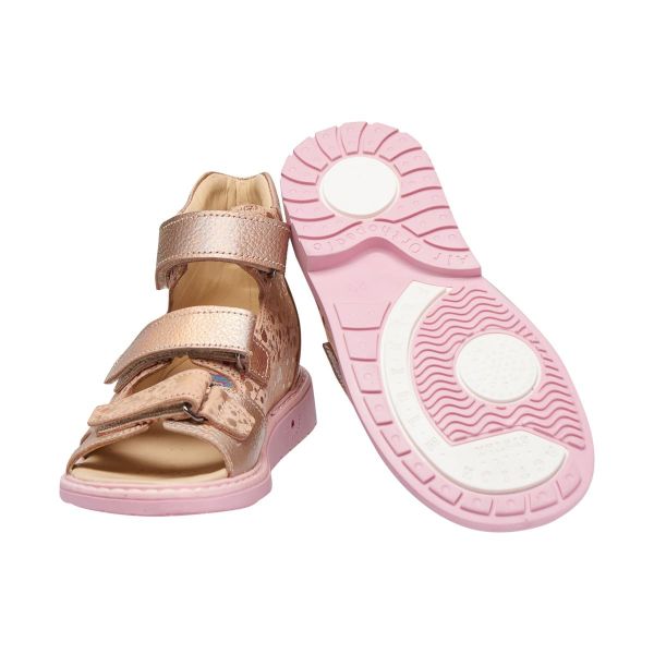 Сандалі ортопедичні для дівчинки, пудра/блиск (арт.LEO-2375 POW), Theo Leo (Туреччина)