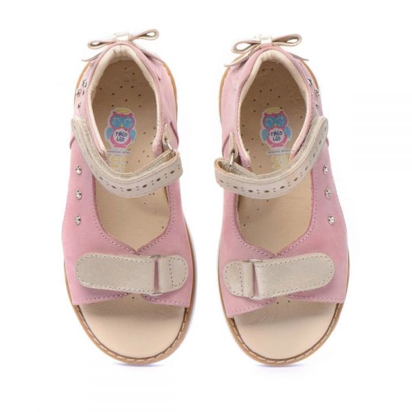 Сандалии ортопедические для девочки, розовые, Theo Leo 1471 