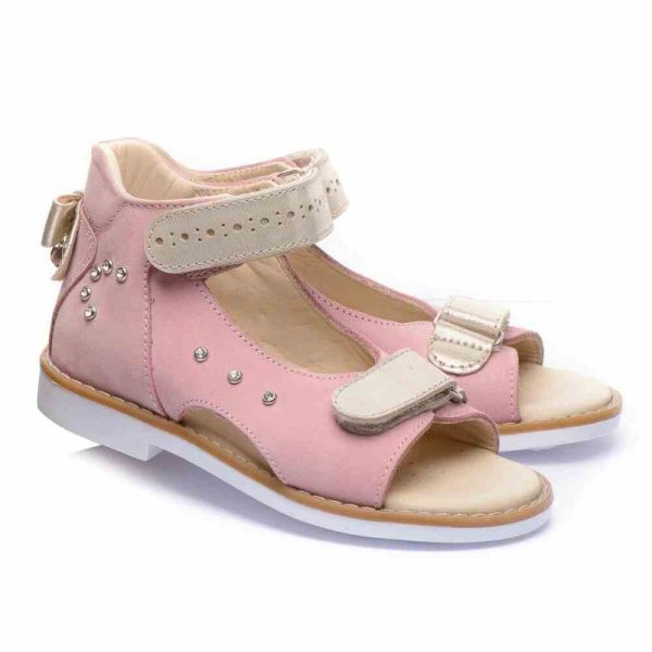 Сандалии ортопедические для девочки, розовые, Theo Leo 1471 