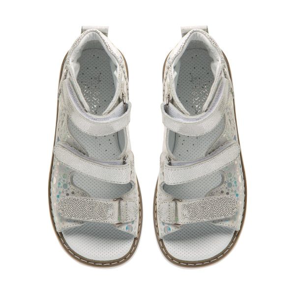 Сандалі ортопедичні для дівчинки, срібні (арт. LEO-283 SIL), Theo Leo (Туреччина)