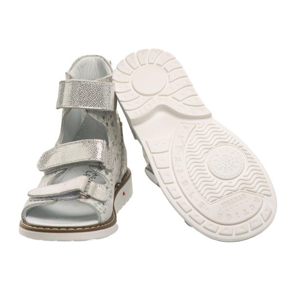 Сандалі ортопедичні для дівчинки, срібні (арт. LEO-283 SIL), Theo Leo (Туреччина)