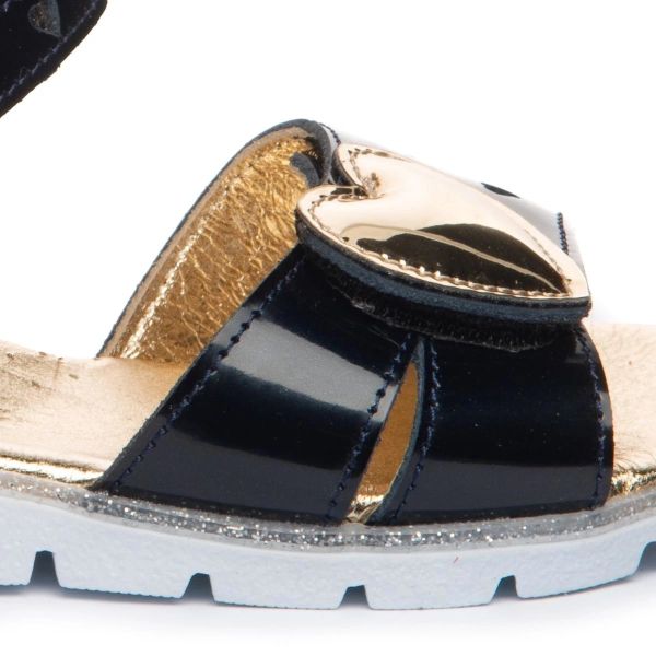 Сандалі ортопедичні для дівчинки, синій/золотий (арт.LEO-1263), Theo Leo (Туреччина)