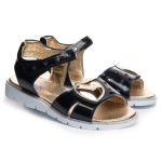 Сандалі ортопедичні для дівчинки, синій/золотий (арт.LEO-1263), Theo Leo (Туреччина)